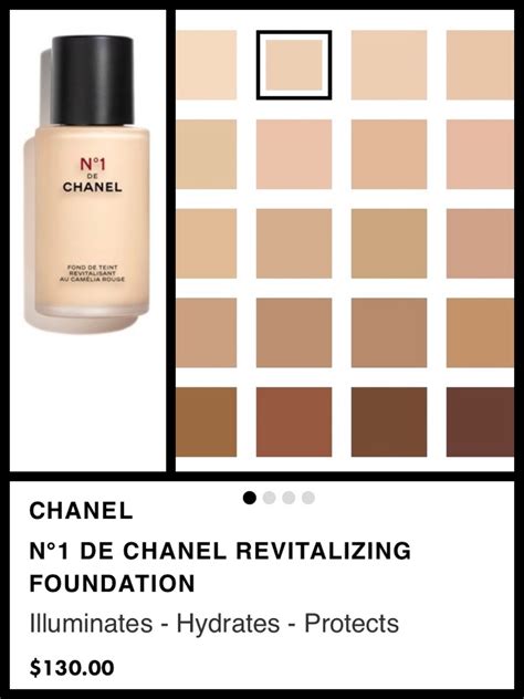 chanel beauty no 1 foundation|Chanel foundation shade chart.